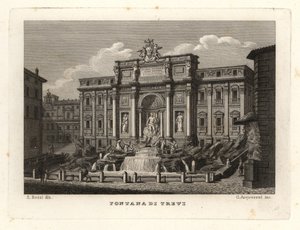 Ansicht des Trevi-Brunnens, Fontana di Trevi, Rom von Unbekannt