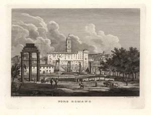 Ansicht der Ruinen des Römischen Forums, Foro Romano