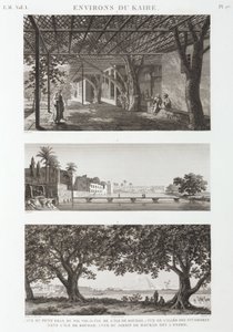 Ansichten rund um Kairo, Ägypten, ca. 1798 von Unbekannt