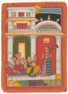 Vilaval Ragini: Folio aus einer Ragamala-Serie, ca. 1680 von Unbekannt