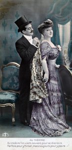 Vintage französische Postkarte, um 1900 von Unbekannt