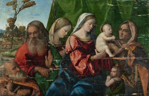 Jungfrau und Kind mit Heiligen, um 1510