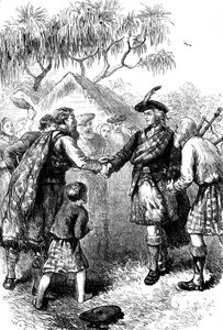 Besuch von James Oglethorpe in der Highland-Kolonie, Georgia, um 1730er, um 1880