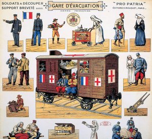 Rotkreuz-Eisenbahnwagen im Ersten Weltkrieg, ca. 1916-1918 von Unbekannt