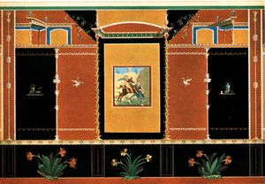 Wanddekoration, Pompeji, Italien, 1928