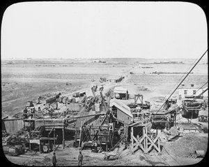 Waschen von Ausrüstung und Böden in einer Mine, Südafrika