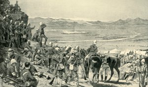 Beobachtung der Flucht der afghanischen Truppen vom Bab Wali Berg, 1. September 1880, 1901 von Unbekannt