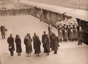 Wachen am Sarg, bedeckt vom königlichen Standard, 1936