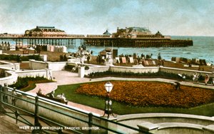 West Pier und Italienische Gärten, Brighton, Sussex, 1928