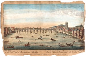 Westminster Bridge, London, 1753 von Unbekannt