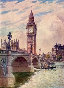 Westminster Bridge und Big Ben, ca. 1948