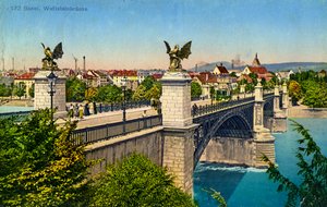 Wettsteinbrücke, Basel, Schweiz, ca. 1936