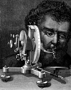 William Wollastons reflektierender Goniometer zur Messung der Winkel von Kristallen, 1874 von Unbekannt