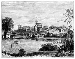 Schloss Windsor von Brocas Meadows, ca. 1888