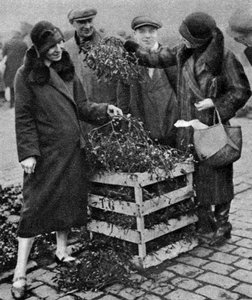 Frauen wählen Mistelzweige, Caledonian Market, London, 1926-1927