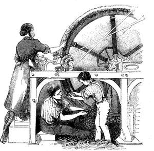 Worsted-Herstellung, um 1845