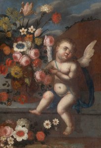 Stillleben mit Amor I von Unbekannt