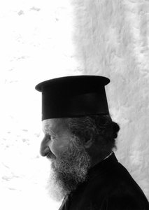 Priester der orthodoxen Kirche auf Kreta (Papst) Kreta 1985