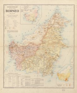 Verzichtskarte der Insel Borneo