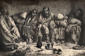 Eine Opiumhöhle in Zentralasien, Illustration aus 