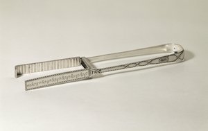 Spargelzange, George III, dekoriert mit heller Gravur, hergestellt von George Smith, ca. 1790 von Unbekannt Unbekannt