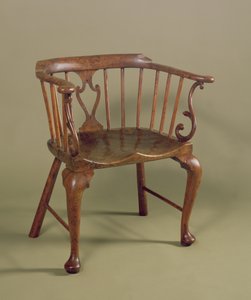 Windsor Stuhl aus Eiben- und Ulmenholz, ca. 1760 von Unbekannt Unbekannt