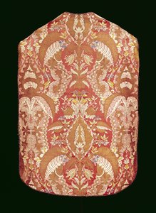 Kasel, spitzenmuster Seide, Französisch, ca. 1720 von Unbekannt Unbekannt