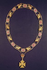 Ehrenkragen, Gold und Emaille, präsentiert an den Herzog von Wellington (1769-1852) von George IV, ca. 1825