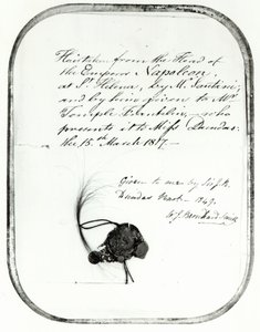 Haar vom Kopf von Kaiser Napoleon, geschnitten von Giovanni Natale Santini und ihm gegeben an William Temple Franklin, 1816 von Unbekannt Unbekannt