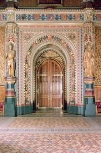 Houses of Parliament, Eingang zum Robing Room, Royal Gallery, ca. 1841, Sir Charles Barry & Augustus Pugin, Westminster, London, UK von Unbekannt Unbekannt
