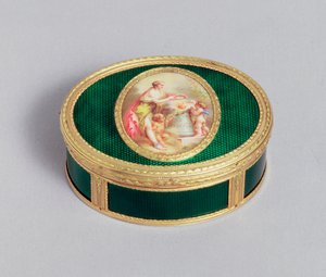 Louis XVI Gold- und Emailschnupftabakdose, Paris, 1774 von Unbekannt Unbekannt