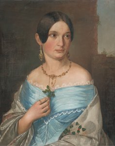 Porträt einer Dame mit Rose