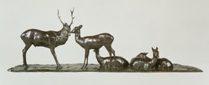 Hirsch und Rehkitze von Rembrandt Bugatti (1885-1916) von Unbekannt Unbekannt