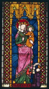 Buntglasfenster, das Madonna und Kind darstellt, aus Köln, um 1380 von Unbekannt Unbekannt