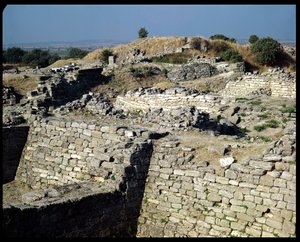 Der Hügel von Hissarlik, der Ort der antiken Stadt Troja, 3000-1100 v. Chr.