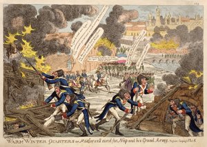 Warme Winterquartiere oder Moskau gut gelüftet für Napoleon und seine Große Armee von Williams, aus einer Serie mit dem Titel der Russische Feldzug Mai 1813 von Unbekannt Unbekannt