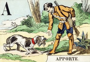 A : Bringen - Das Jagdalphabet, ca. 1890 (Gravur) von Unbekannt