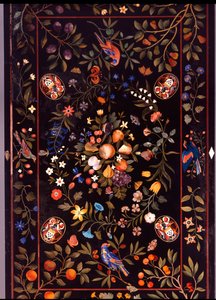 Florentinische Pietra-Dura-Tischplatte mit verschiedenen Marmor- und Lapislazuli-Einlagen, um 1670