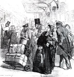 Ein chaotischer Zustand des Bahnhofs von Birmingham von Unbekannter Künstler