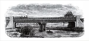 Eine Fachwerkbrücke
