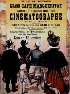 Werbung für Kinematograph in Bourges, Frankreich, ca. 1895 von Unbekannt