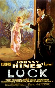 Plakat des Films Luck von Doty Hobart mit Johnny Hines 1923 Stummfilm