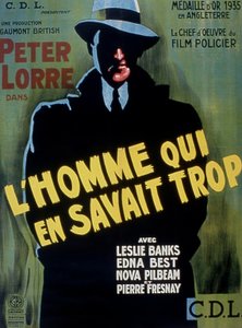 Filmplakat The Man Who Knew Too Much von Alfred Hitchcock mit Peter Lorre 1934