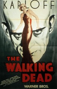 Plakat des Films The Walking Dead von Michael Curtiz mit Boris Karloff 1936 von Unbekannt