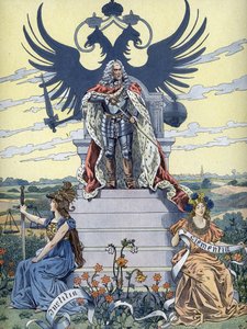 Allegorie von „Gott erhalte Franz den Kaiser“, um 1900