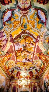 Arkadia-Raum mit Fresken von Domenico Carella, Palazzo Ducale, Martina Franca, Apulien, Italien, Europa (Foto) von Unbekannter Künstler