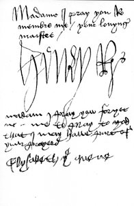 Autographen und Unterschriften von König Heinrich VII. und Königin Elisabeth von York