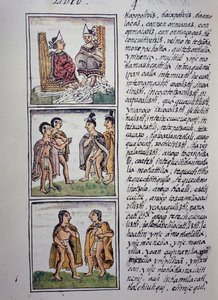 Aztekische Gesellschaft, Buch IV des Florentiner Kodex, zweisprachige Version in Spanisch und Nahuatl, Allgemeine Geschichte der Dinge von Neuspanien (Historia general de las cosas de Nueva Espana), Aztekische Zivilisation