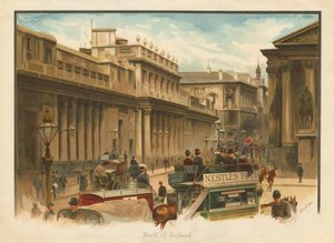 Bank of England, London - späte 19. Jahrhundert von Unbekannter Künstler