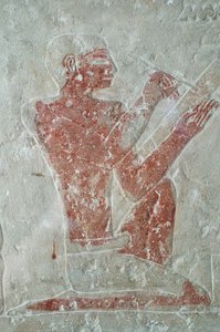 Basrelief im Ägyptischen Museum Kairo: Schreiber